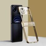 For vivo X Flip Electroplated Three-piece Set Phone Case(Gold)