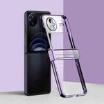 For vivo X Flip Electroplated Three-piece Set Phone Case(Purple)