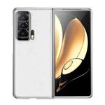 For Honor Magic V Electroplating Plain Leather Folding Phone Case(White)
