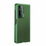 For Honor Magic Vs Electroplating Plain Leather Folding Phone Case(Army Green)