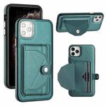 For iPhone 11 Pro Max Shockproof Leather Phone Case with Card Holder(Green)