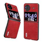 For vivo X Flip ABEEL Retro Litchi Texture PU Phone Case(Red)