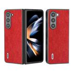 For Samsung Galaxy Z Fold5 ABEEL Retro Litchi Texture PU Phone Case(Red)