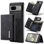For Google Pixel 7A DG.MING M1 Series 3-Fold Multi Card Wallet + Magnetic Phone Case(Black)