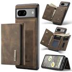 For Google Pixel 7A DG.MING M1 Series 3-Fold Multi Card Wallet + Magnetic Phone Case(Coffee)