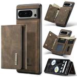 For Google Pixel 8 Pro DG.MING M1 Series 3-Fold Multi Card Wallet + Magnetic Phone Case(Coffee)