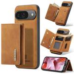 For Google Pixel 9 / 9 Pro DG.MING M1 Series 3-Fold Multi Card Wallet + Magnetic Phone Case(Brown)