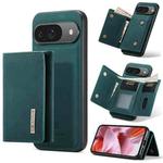 For Google Pixel 9 / 9 Pro DG.MING M1 Series 3-Fold Multi Card Wallet + Magnetic Phone Case(Green)