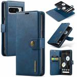 For Google Pixel 8 Pro DG.MING Crazy Horse Texture Detachable Magnetic Leather Phone Case(Blue)