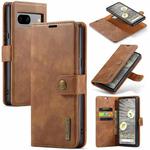 For Google Pixel 8A DG.MING Crazy Horse Texture Detachable Magnetic Leather Phone Case(Brown)