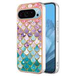 For Google Pixel 9 Pro Electroplating IMD TPU Phone Case(Colorful Scales)