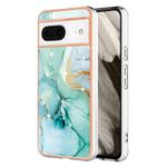 For Google Pixel 8 Electroplating Marble Dual-side IMD Phone Case(Green 003)