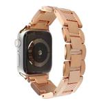 Plaid Metal Watch Band For Apple Watch Ultra 49mm(Rose Gold)