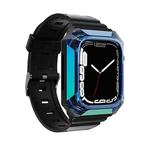 Armor Case Integrated TPU Watch Band For Apple Watch 8 41mm(Blue)