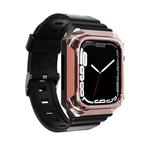 Armor Case Integrated TPU Watch Band For Apple Watch Ultra 49mm(Rose Gold)