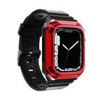 Armor Case Integrated TPU Watch Band For Apple Watch 6 40mm(Red)
