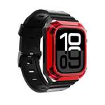 Armor Case Integrated TPU Watch Band For Apple Watch Series 10 46mm(Red)