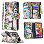 For iPhone 11 Pro Max Colored Drawing Pattern Zipper Horizontal Flip Leather Case with Holder & Card Slots & Wallet(Tree)