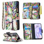 For Huawei P40 Colored Drawing Pattern Zipper Horizontal Flip Leather Case with Holder & Card Slots & Wallet(Tree)