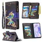 For Huawei P40 Colored Drawing Pattern Zipper Horizontal Flip Leather Case with Holder & Card Slots & Wallet(Butterfly)