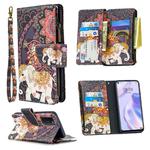 For Huawei P40 Colored Drawing Pattern Zipper Horizontal Flip Leather Case with Holder & Card Slots & Wallet(Flowers and Elephants)