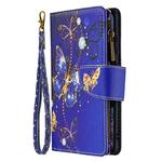 For Samsung Galaxy S20 Colored Drawing Pattern Zipper Horizontal Flip Leather Case with Holder & Card Slots & Wallet(Purple Butterfly)