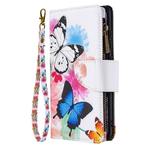 For Samsung Galaxy S20 Colored Drawing Pattern Zipper Horizontal Flip Leather Case with Holder & Card Slots & Wallet(Two Butterflies)
