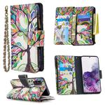 For Samsung Galaxy S20 Colored Drawing Pattern Zipper Horizontal Flip Leather Case with Holder & Card Slots & Wallet(Tree)