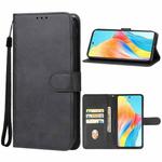 For OPPO A58 4G Leather Phone Case(Black)