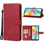 For OPPO A18 Leather Phone Case(Red)