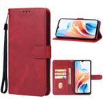 For OPPO A2x Leather Phone Case(Red)