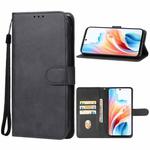 For OPPO A2 Leather Phone Case(Black)