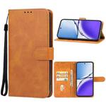 For OPPO Reno12 F 4G Leather Phone Case(Brown)