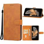 For vivo V29 Leather Phone Case(Brown)