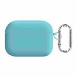 For AirPods Pro 2 PC Lining Silicone Bluetooth Earphone Protective Case(Ice Blue)