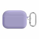 For AirPods Pro 2 PC Lining Silicone Bluetooth Earphone Protective Case(Light Purple)