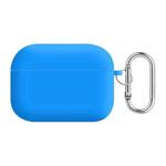 For AirPods Pro 2 PC Lining Silicone Bluetooth Earphone Protective Case(Wave Blue)