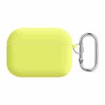 For AirPods Pro 2 PC Lining Silicone Bluetooth Earphone Protective Case(Shiny Yellow)