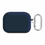 For AirPods Pro 2 PC Lining Silicone Bluetooth Earphone Protective Case(Midnight Blue)