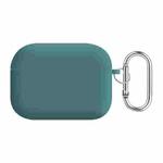 For AirPods Pro PC Lining Silicone Bluetooth Earphone Protective Case(Pine Needle Green)