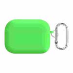 For AirPods Pro PC Lining Silicone Bluetooth Earphone Protective Case(Fluorescent Green)