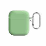 For AirPods 2 / 1 PC Lining Silicone Bluetooth Earphone Protective Case(Mint Green)