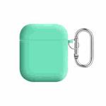 For AirPods 2 / 1 PC Lining Silicone Bluetooth Earphone Protective Case(Spearmint Green)
