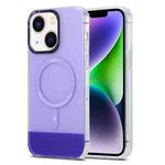 For iPhone 14 PC + TPU IMD MagSafe Magnetic Phone Case(Purple)