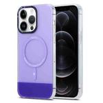For iPhone 12 Pro PC + TPU IMD MagSafe Magnetic Phone Case(Purple)
