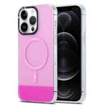 For iPhone 12 Pro PC + TPU IMD MagSafe Magnetic Phone Case(Pink)