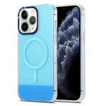 For iPhone 11 Pro Max PC + TPU IMD MagSafe Magnetic Phone Case(Blue)
