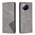 For Xiaomi Civi 3 5G Rhombus Texture Magnetic Leather Phone Case(Grey)