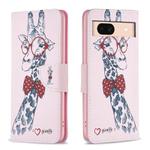 For Google Pixel 8A Colored Drawing Pattern Leather Phone Case(Deer)