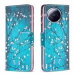 For Xiaomi Civi 3 5G Colored Drawing Pattern Leather Phone Case(Plum Blossom)